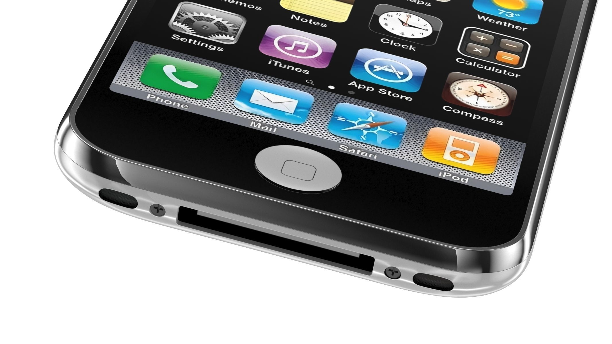 Apple iPhone 3G White 3D model_5