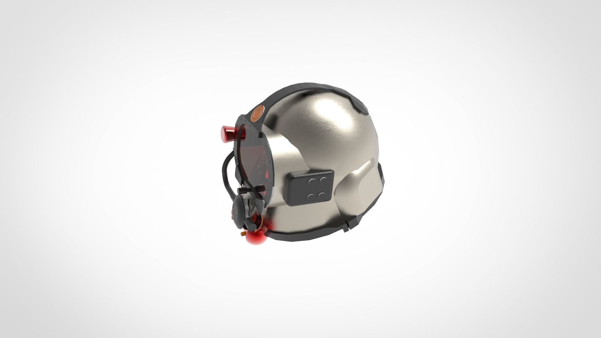 Diving helmet 3D model_2