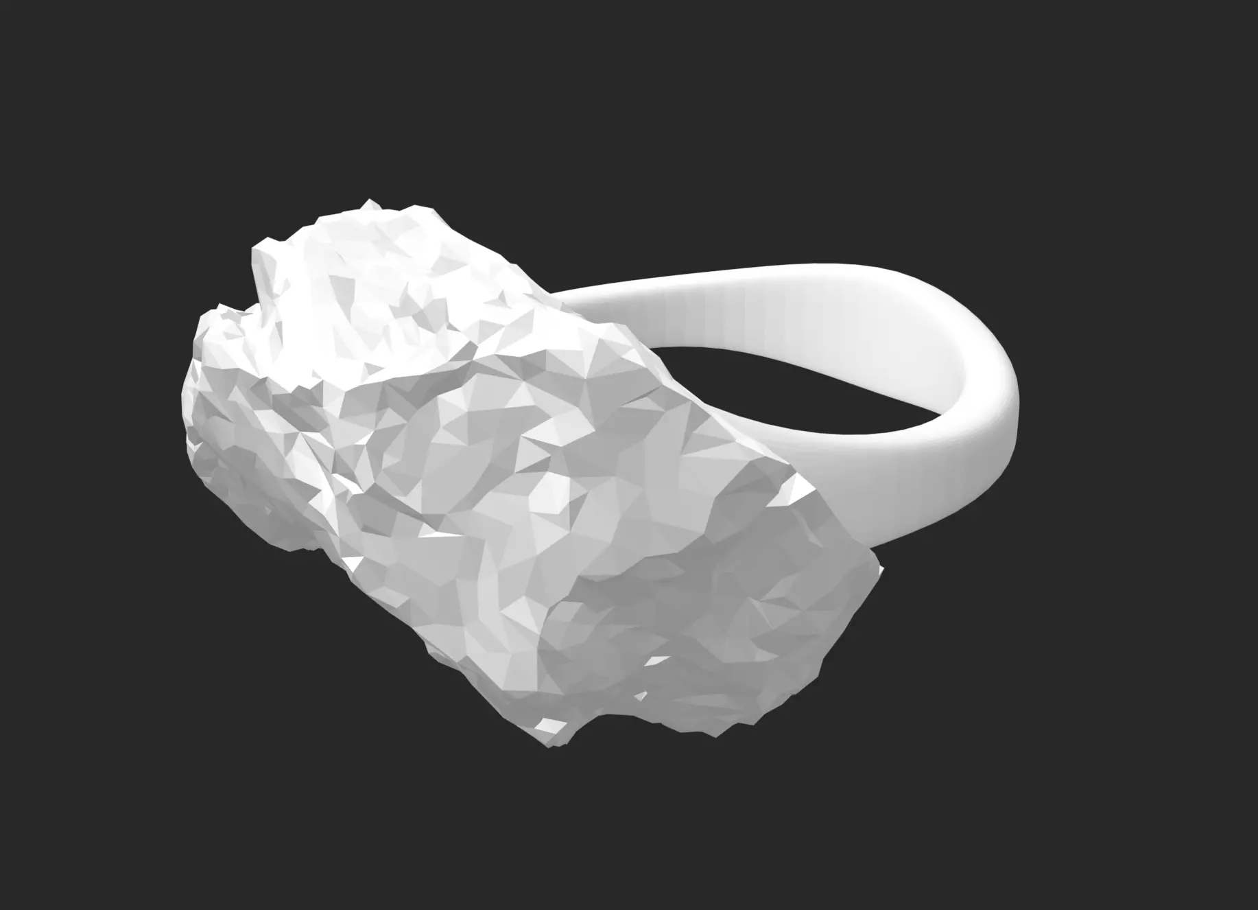Rock Ring 3D print model_0