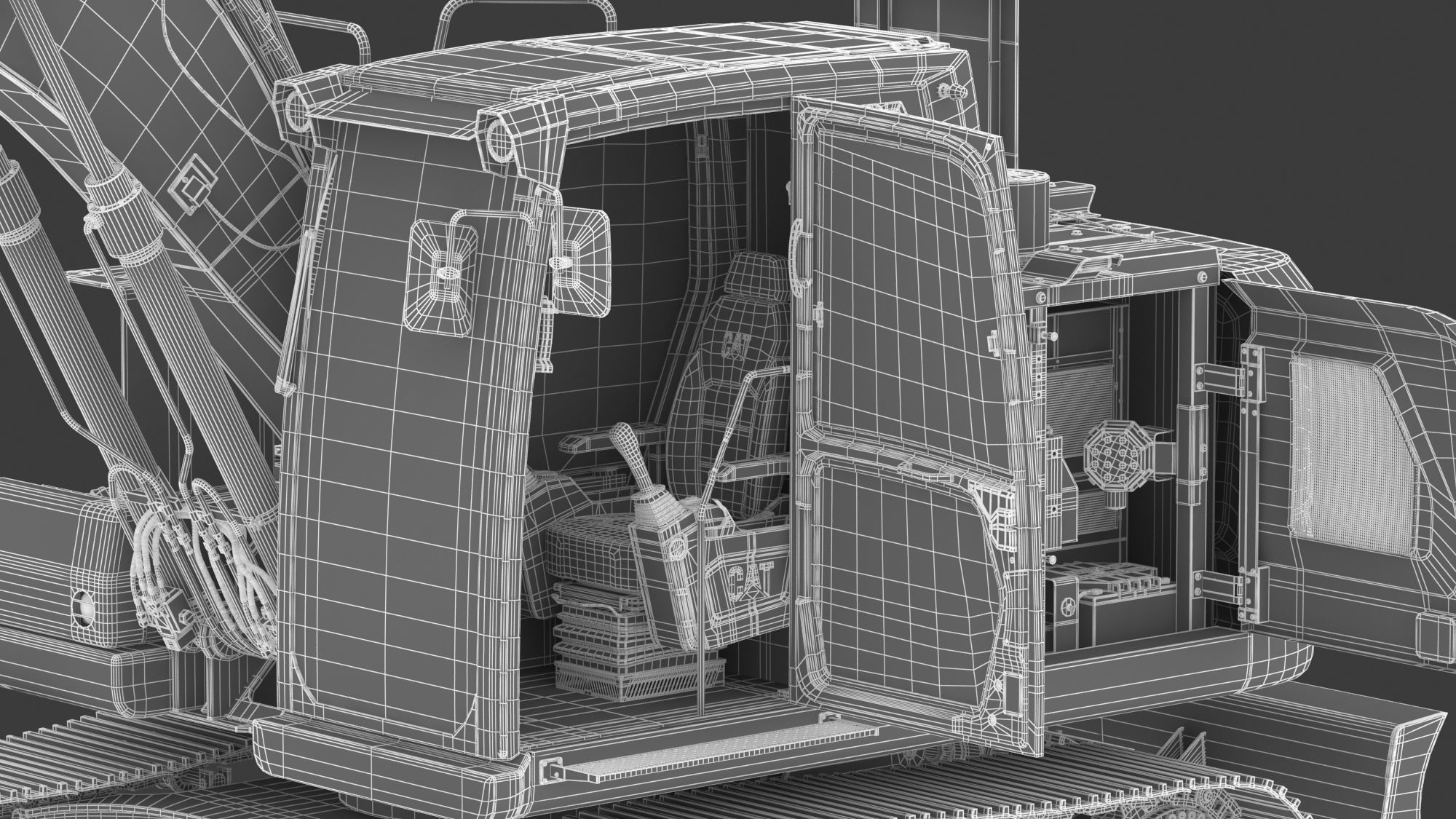 CAT 313 Triple Arm New Cabin 3D model_41