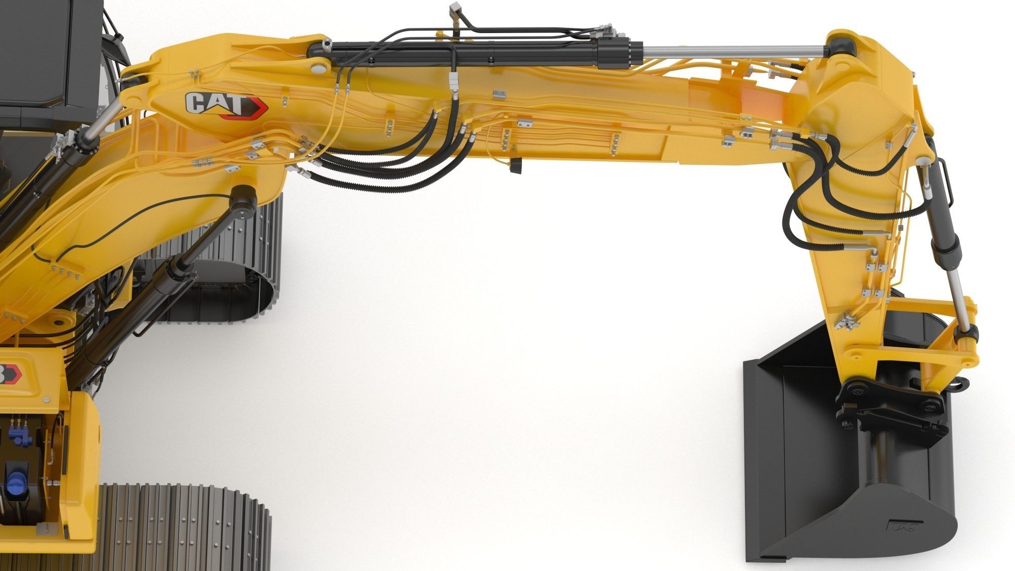 CAT 313 Triple Arm New Cabin 3D model_19