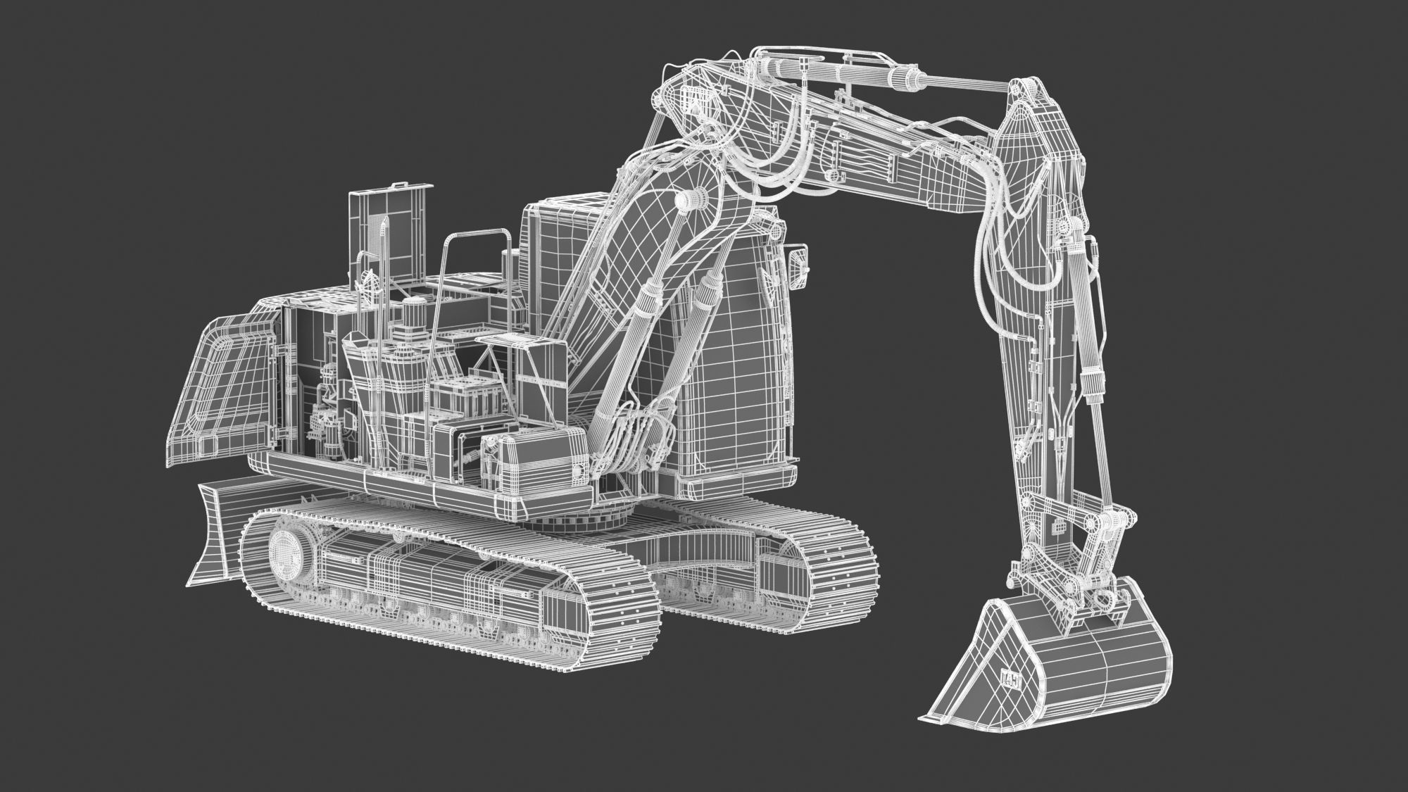 CAT 313 Triple Arm New Cabin 3D model_24