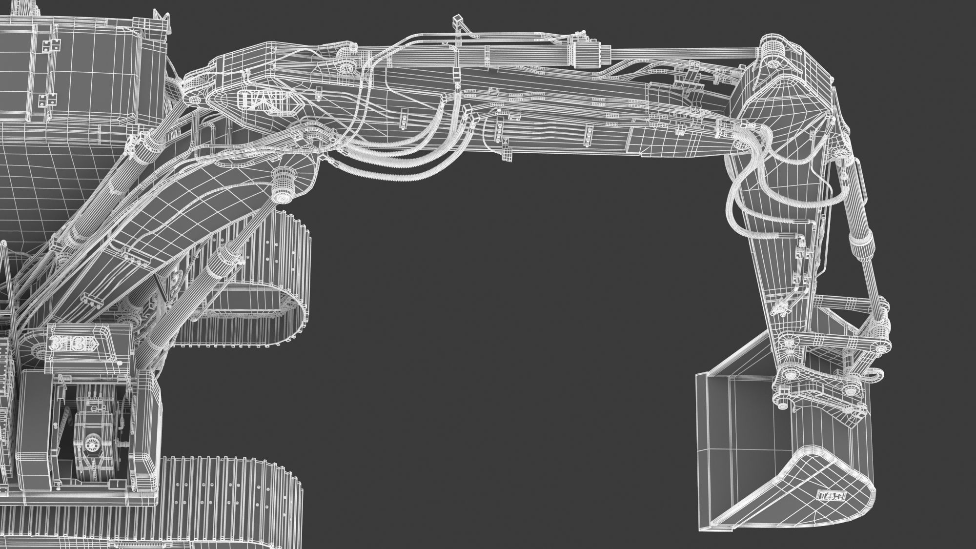 CAT 313 Triple Arm New Cabin 3D model_40
