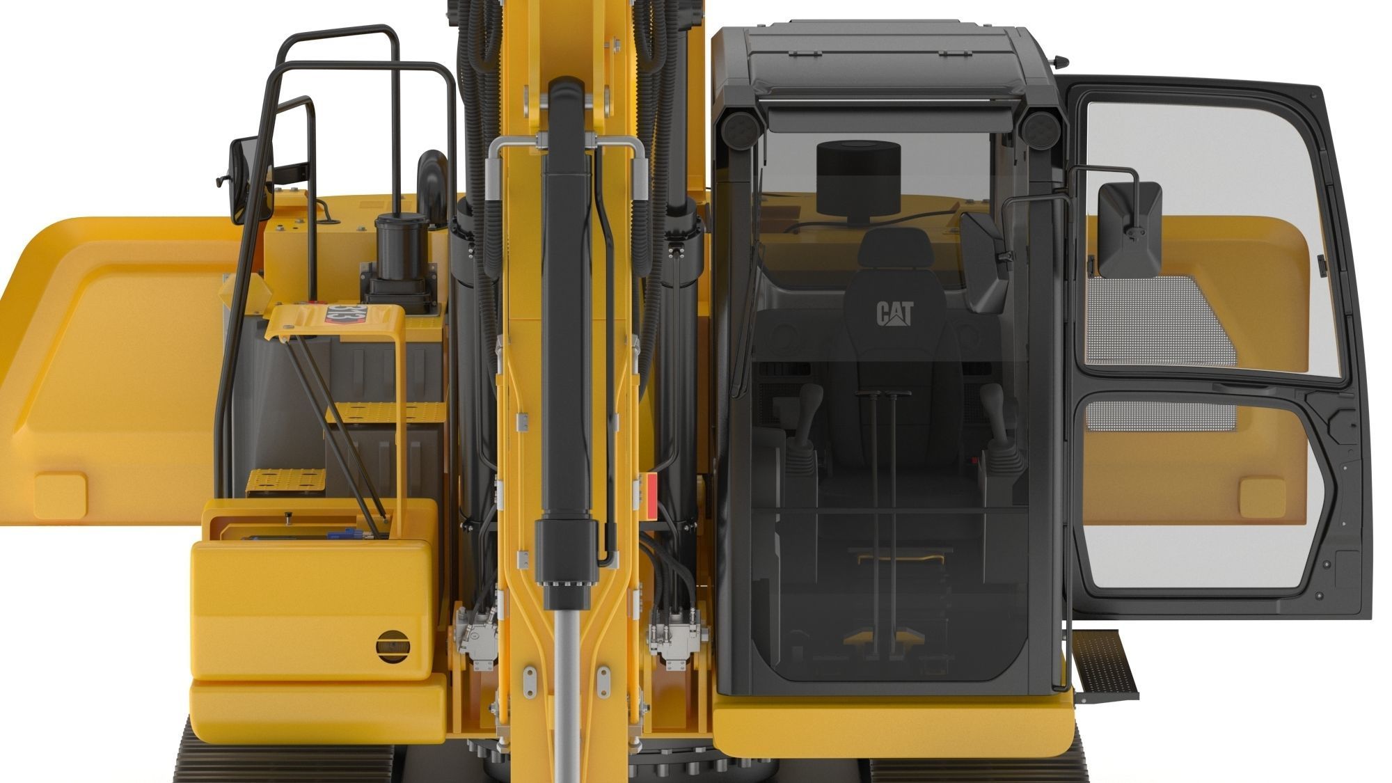 CAT 313 Triple Arm New Cabin 3D model_12