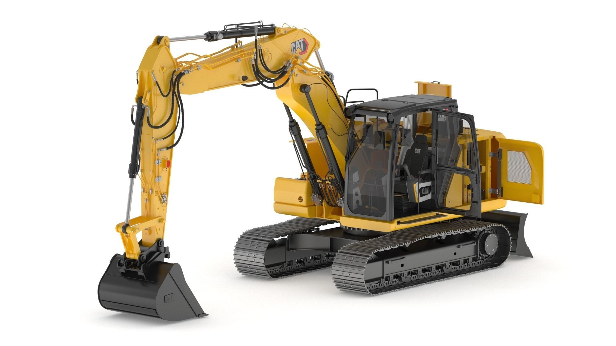 CAT 313 Triple Arm New Cabin 3D model_1