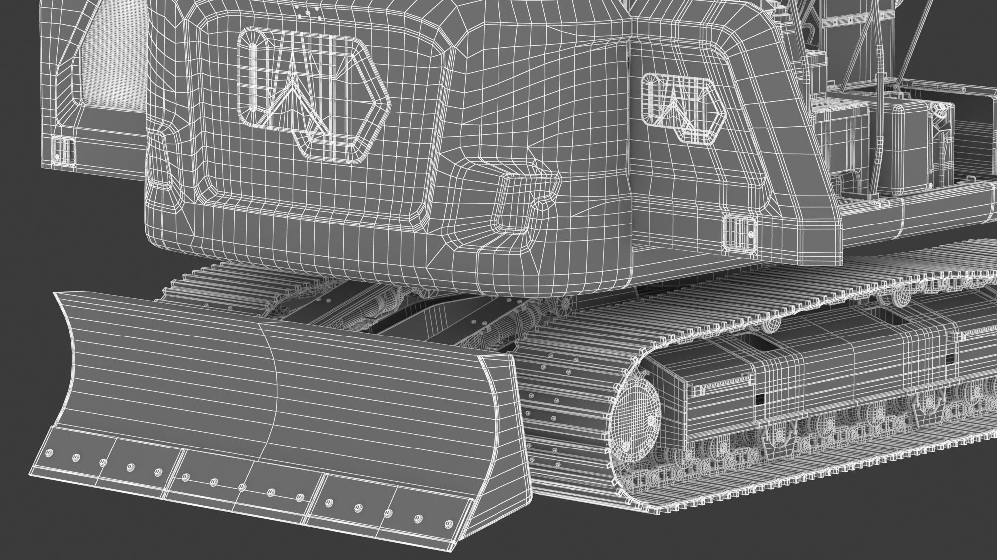 CAT 313 Triple Arm New Cabin 3D model_36