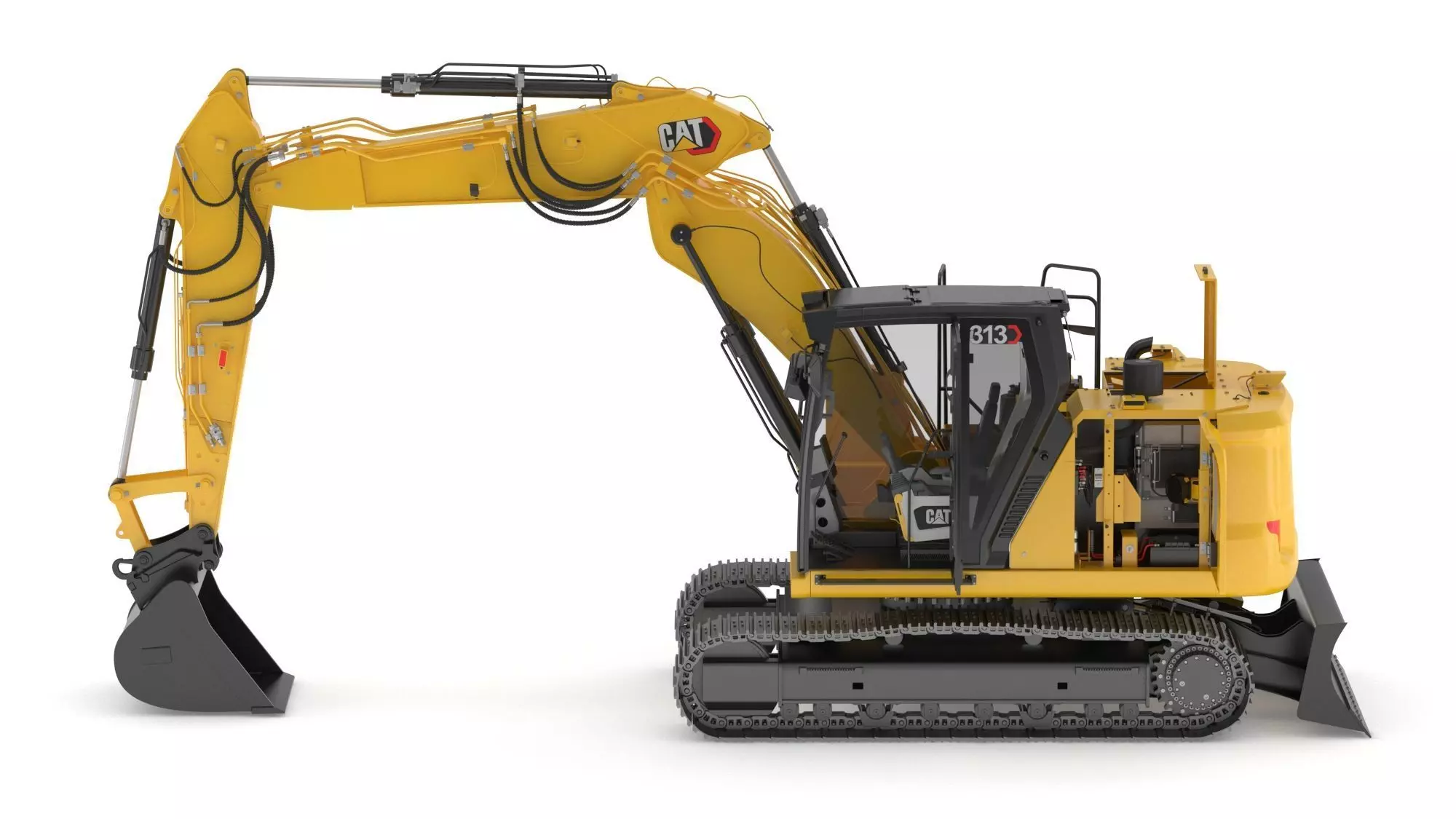 CAT 313 Triple Arm New Cabin 3D model_0