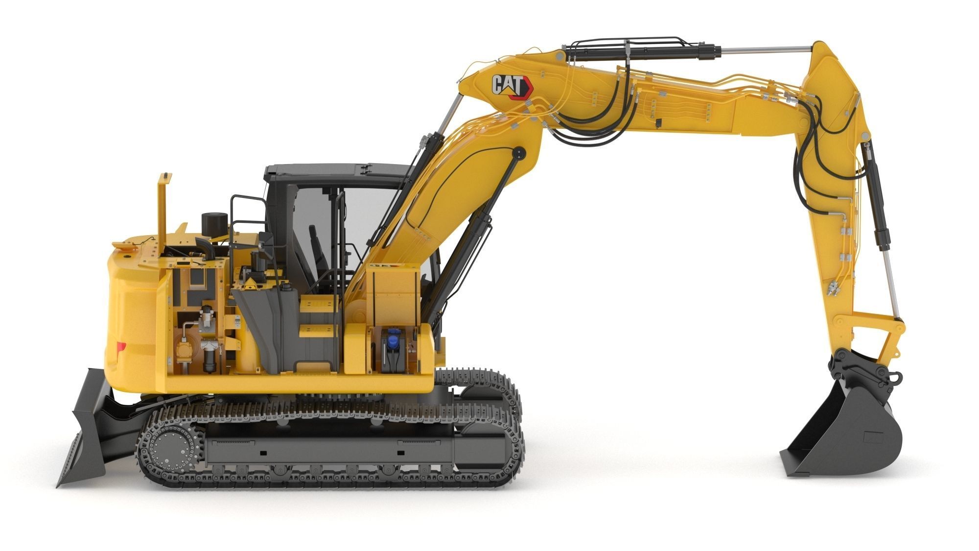 CAT 313 Triple Arm New Cabin 3D model_4