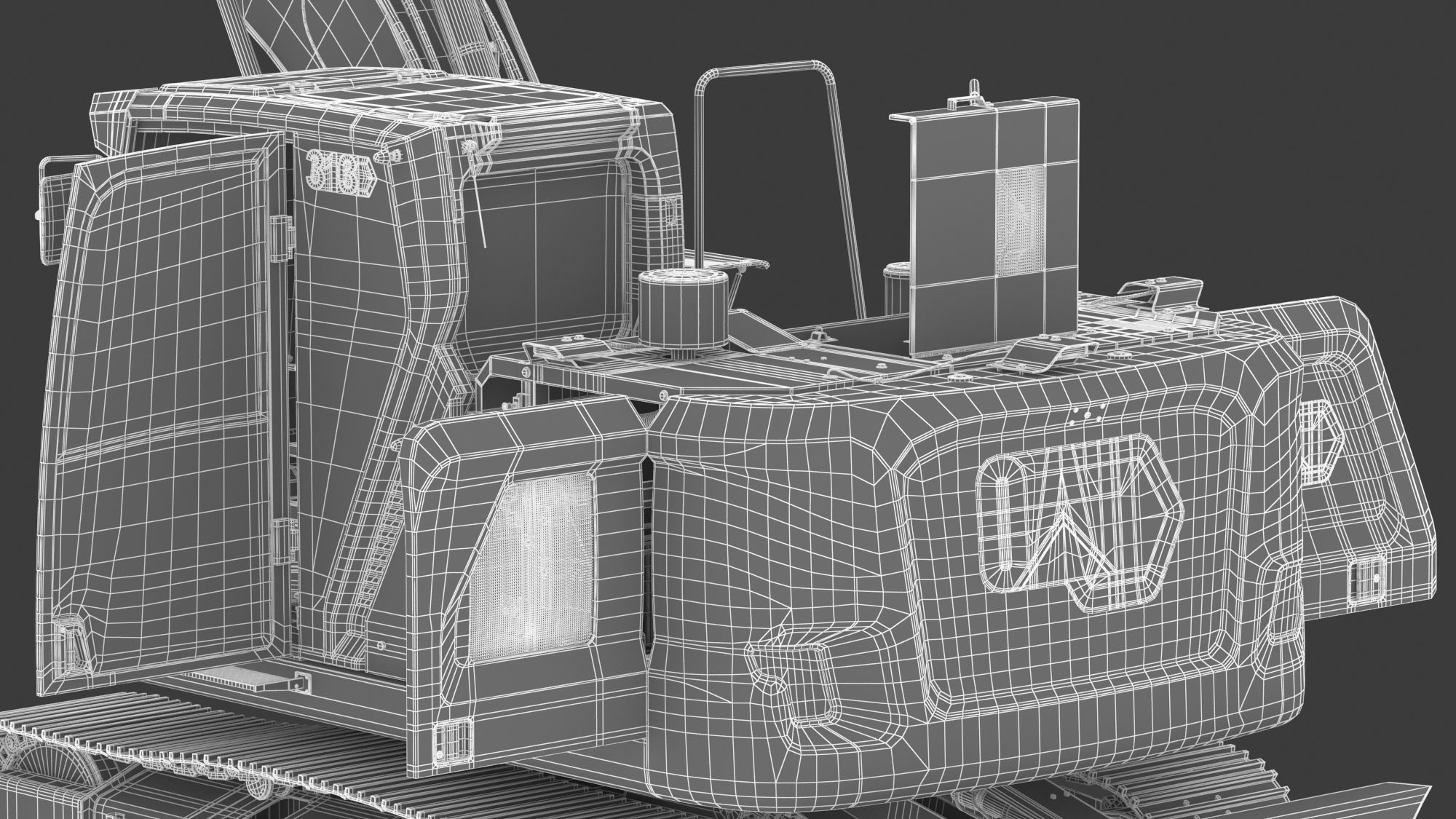 CAT 313 Triple Arm New Cabin 3D model_38