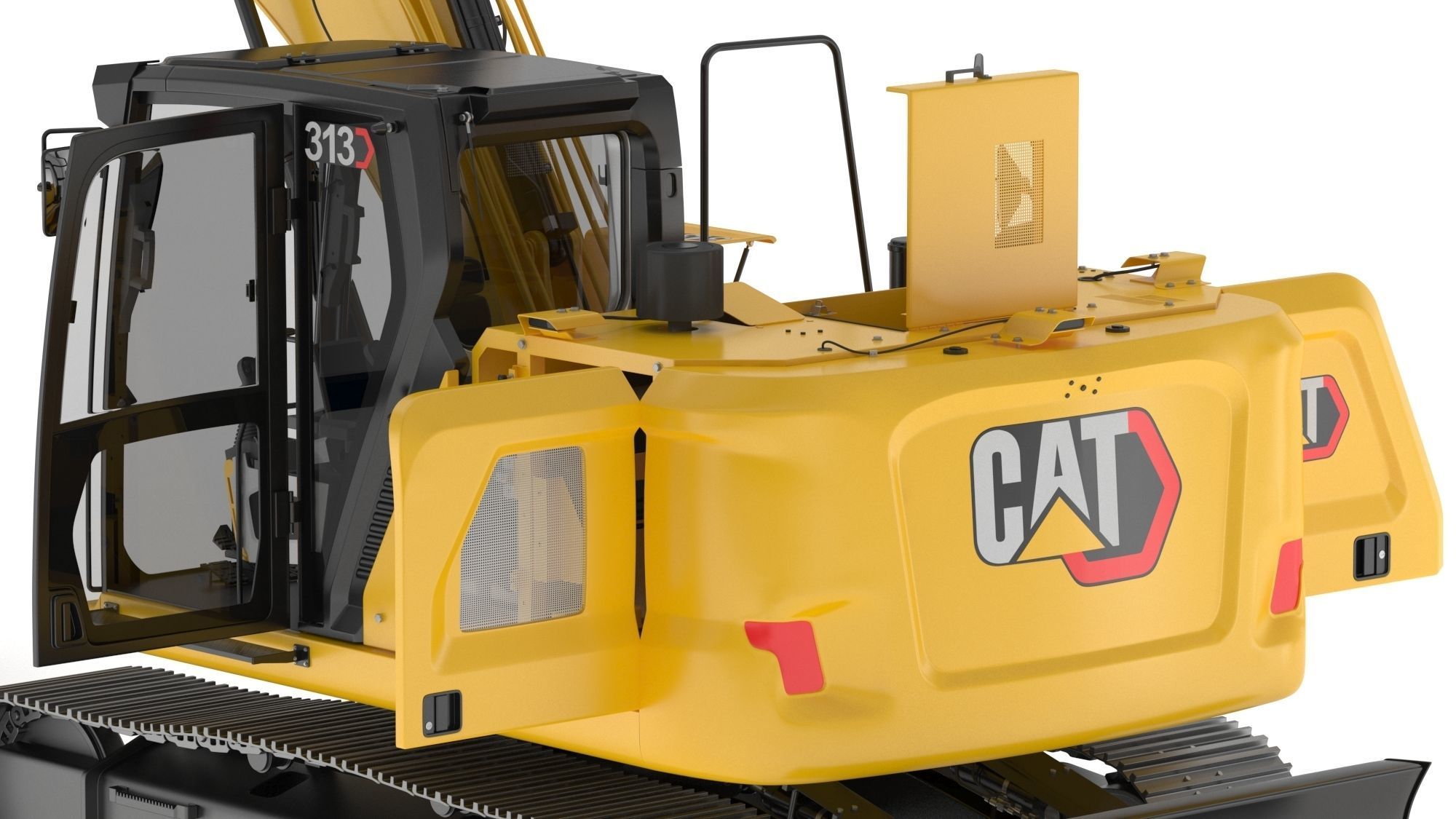 CAT 313 Triple Arm New Cabin 3D model_17
