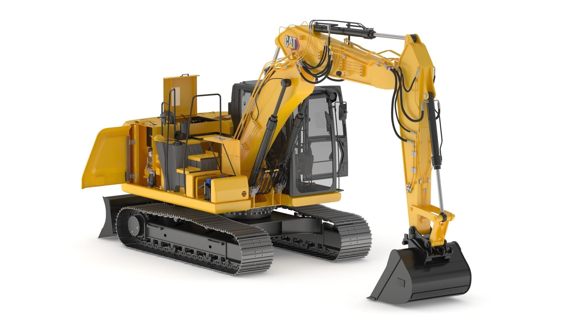 CAT 313 Triple Arm New Cabin 3D model_3