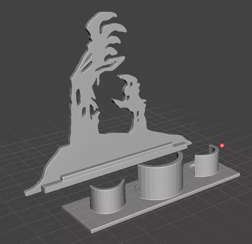 zombie arm wall shadow deco 3D print model