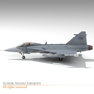 JAS 39 Gripen 3D model_2