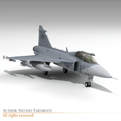 JAS 39 Gripen 3D model_6