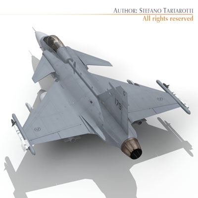 JAS 39 Gripen 3D model_9