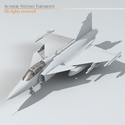 JAS 39 Gripen 3D model_7