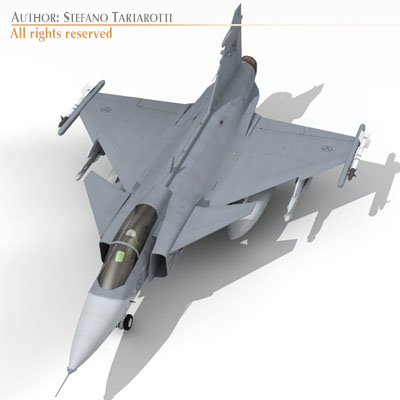 JAS 39 Gripen 3D model_5