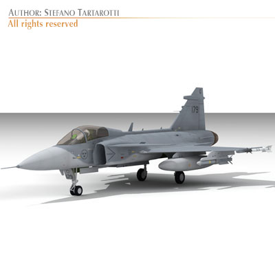 JAS 39 Gripen 3D model_3