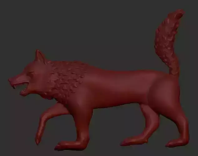 Lobo relieve heraldico 3D model