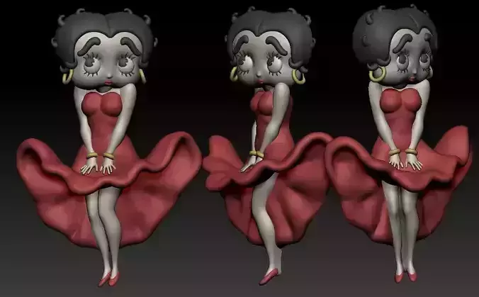 Betty Boop Emoji 3D print model