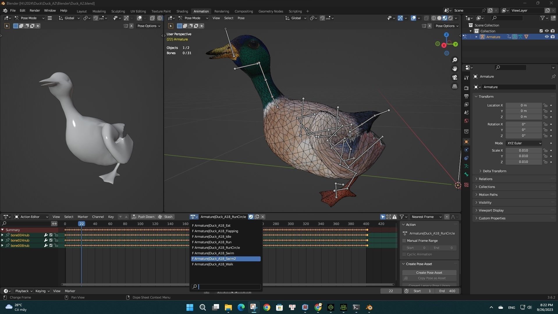 Duck A2 3D model_7