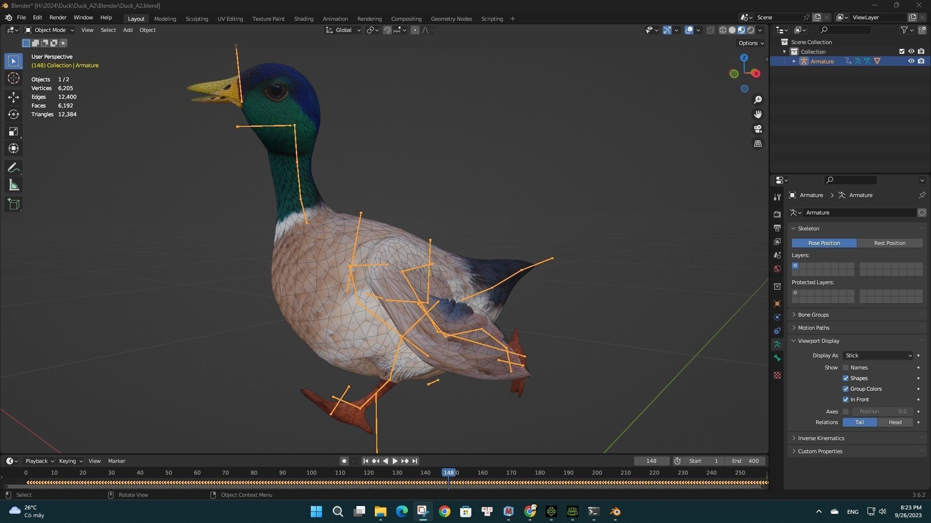 Duck A2 3D model_8