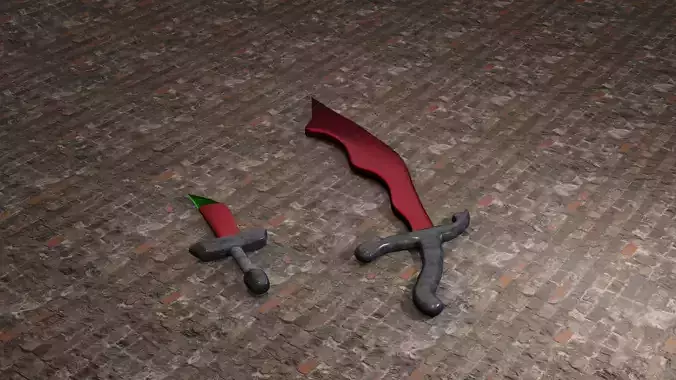 OSRS Dragon Scimitar and DDS 3D model