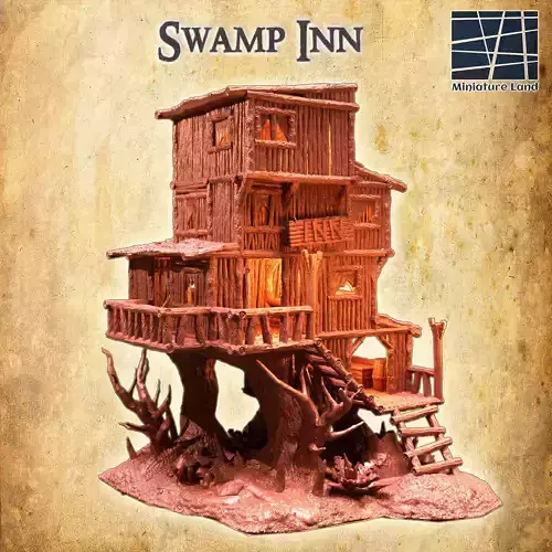 Swamp Inn Tabletop Terrain 28 mm 3D print model