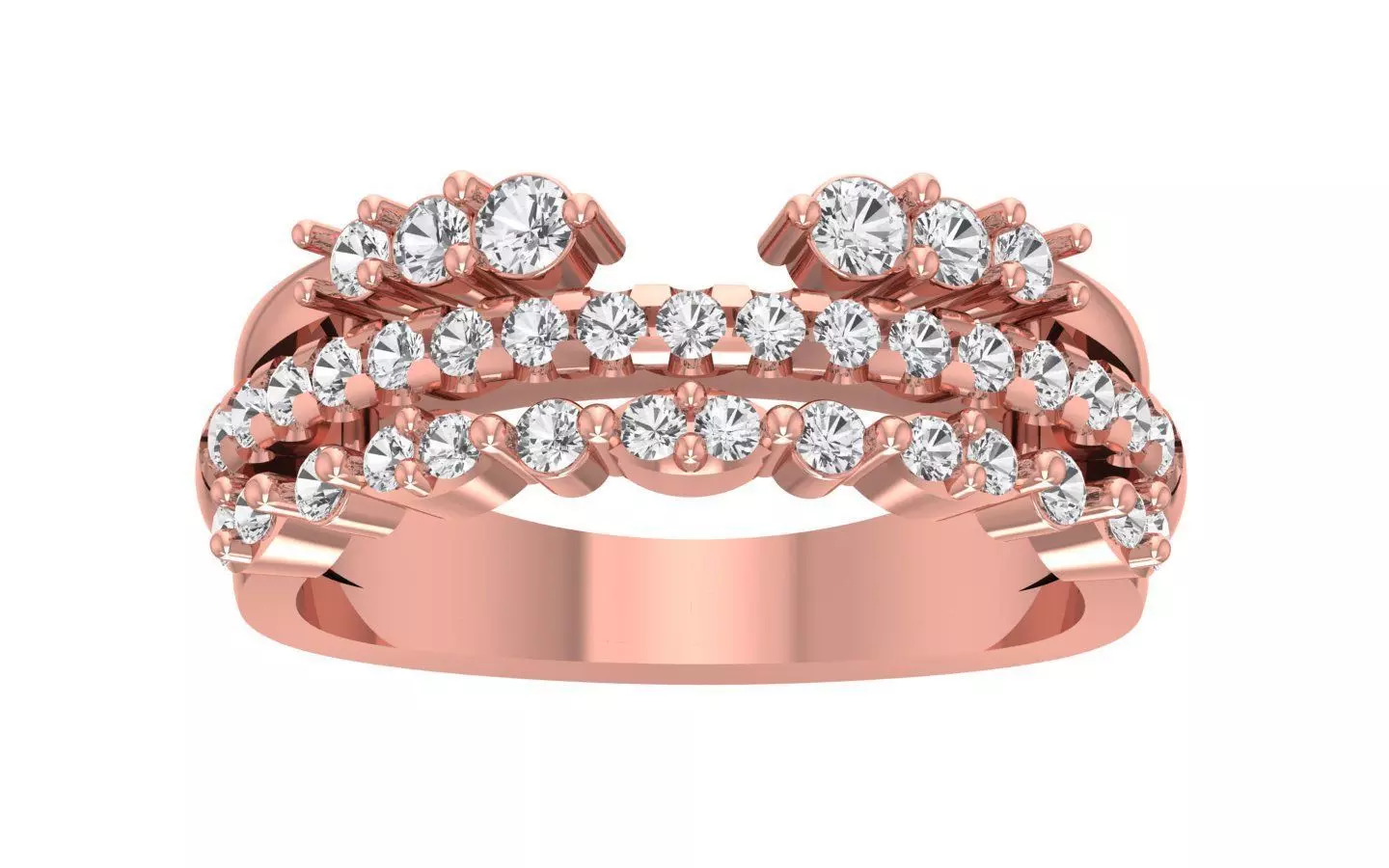 Women Wedding Band Ring 3D print model