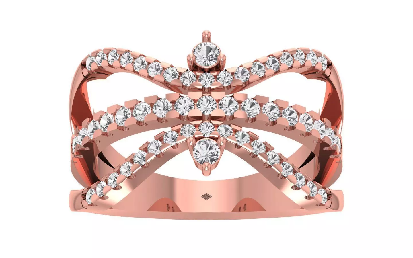 Women Wedding Engagement Bridal Ring 3D print model