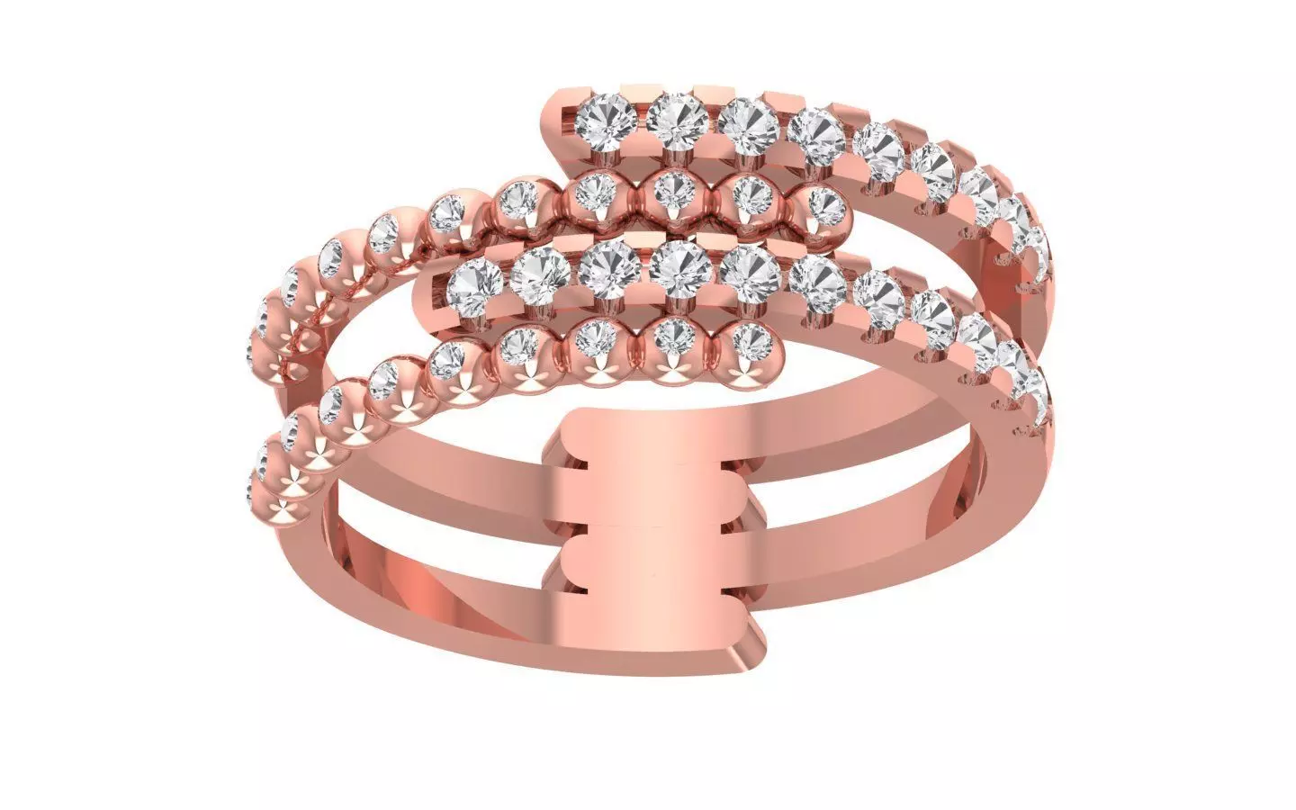 Women Wedding Engagement Bridal Ring 3D print model