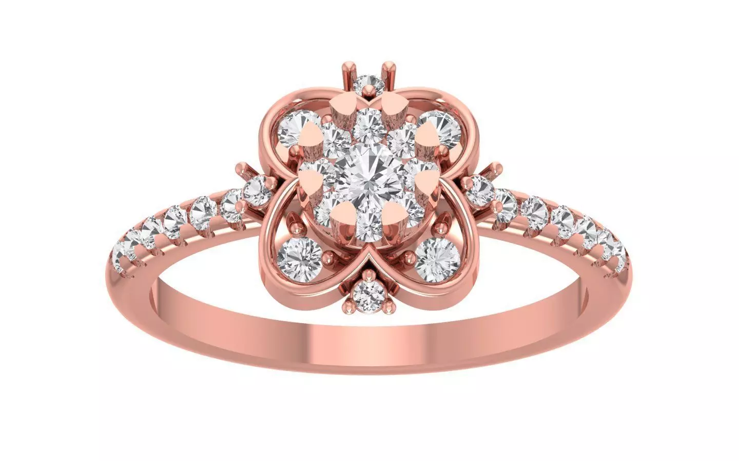 Women Wedding Engagement Bridal Ring 3D print model