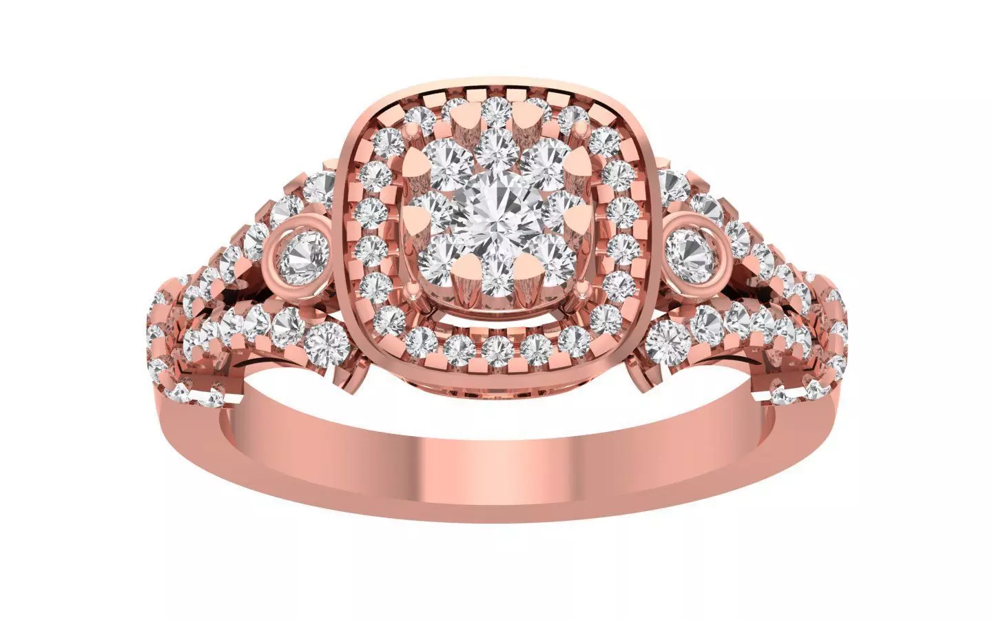 Women Wedding Engagement Bridal Ring 3D print model