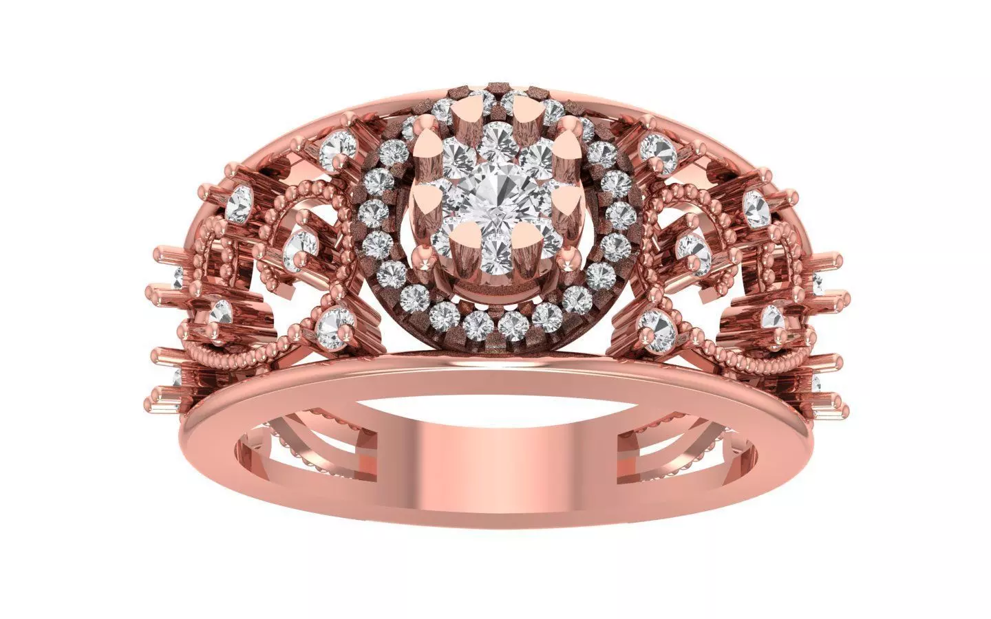 Women Wedding Engagement Bridal Ring 3D print model