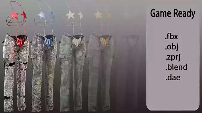 Outfit Low-poly 3D model