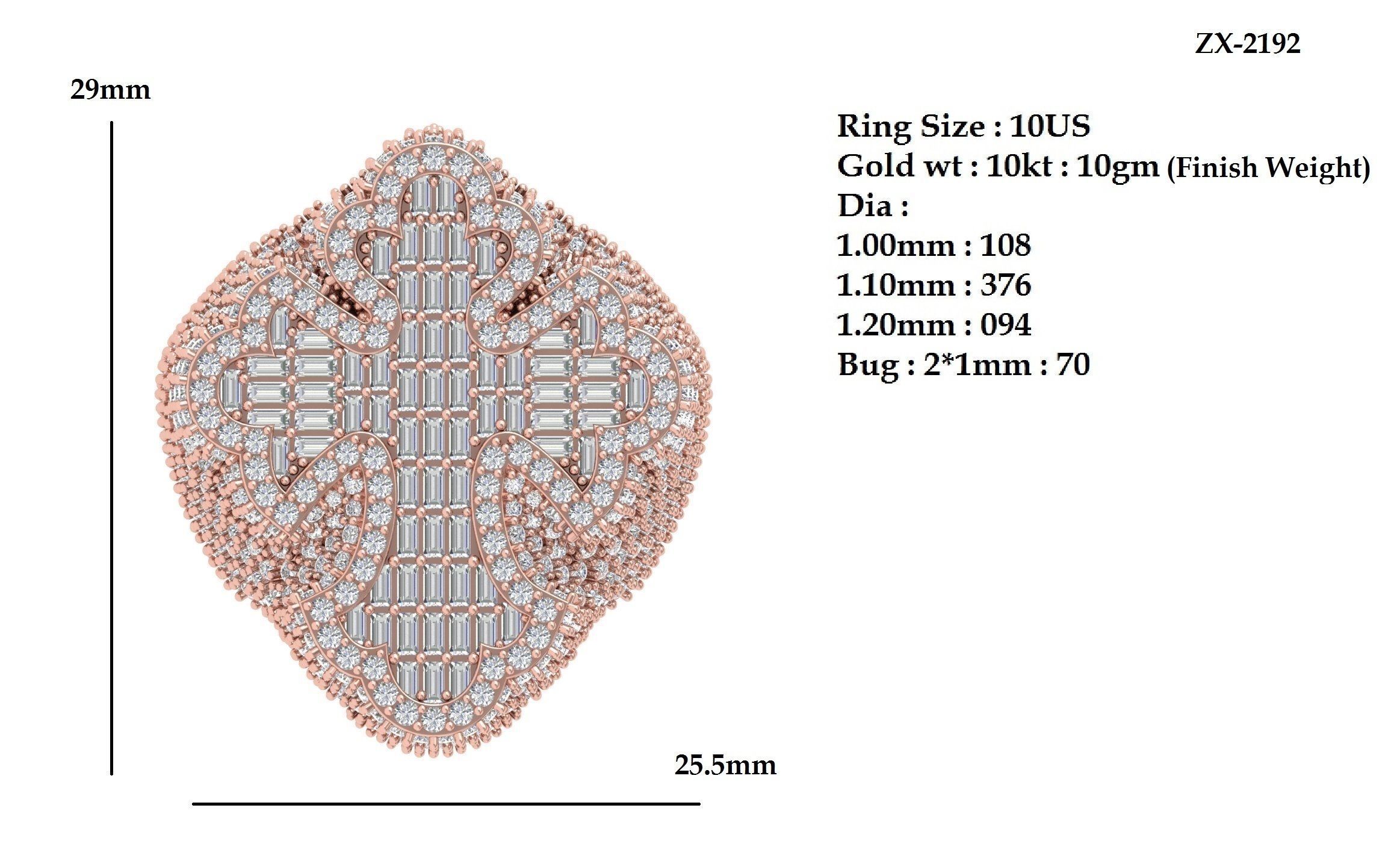 Cross Ring 3D print model_4