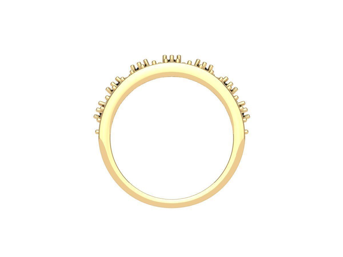 Crown Diamond Ring 3D print model_7