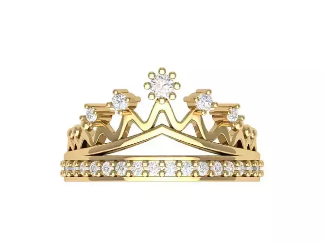 Crown Diamond Ring