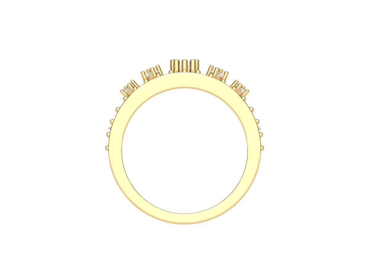 Crown Diamond Ring 3D print model_7