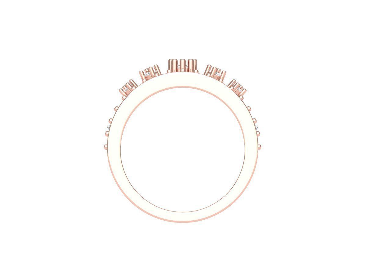 Crown Diamond Ring 3D print model_5