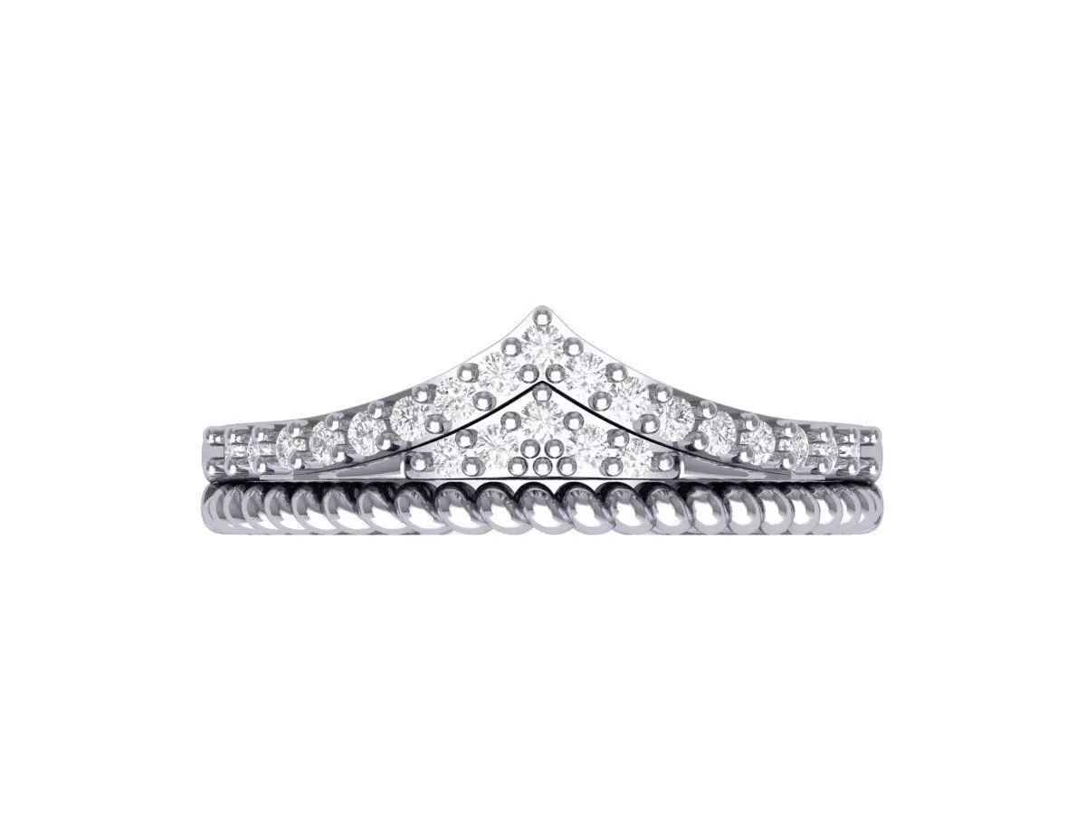 Wedding Art Deco Ring 3D print model