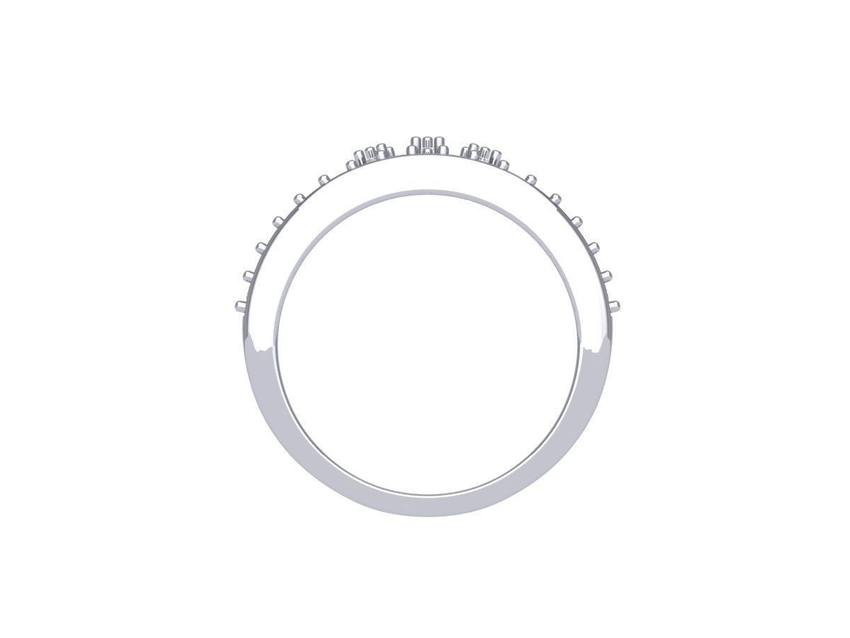 Crown Diamond Ring  3D print model_9