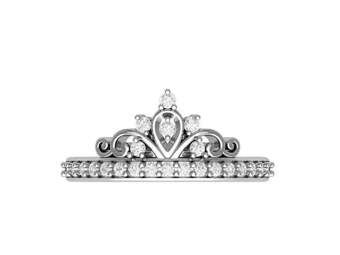 Crown Diamond Ring 