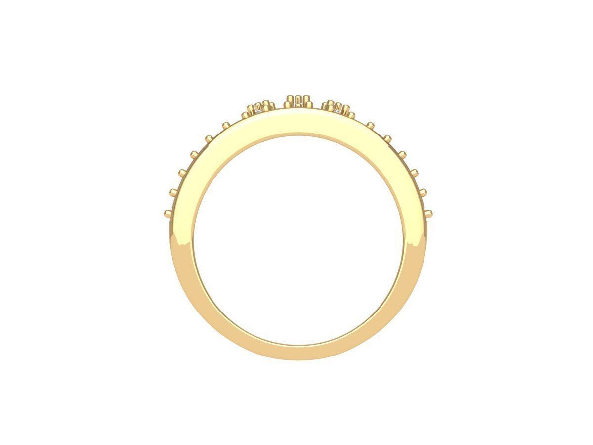 Crown Diamond Ring  3D print model_8