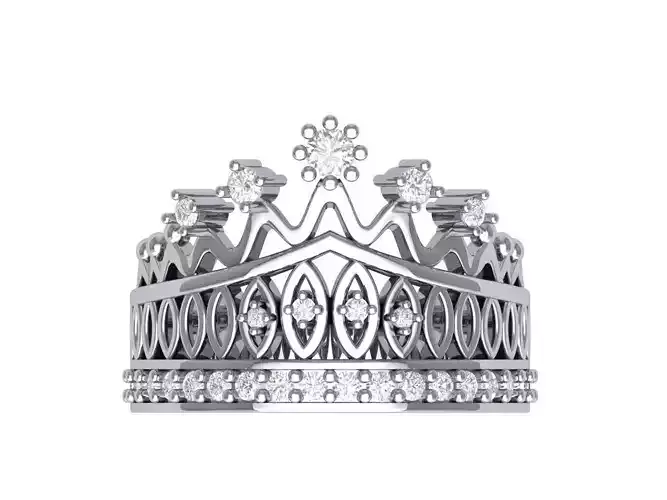 Crown Diamond Ring 