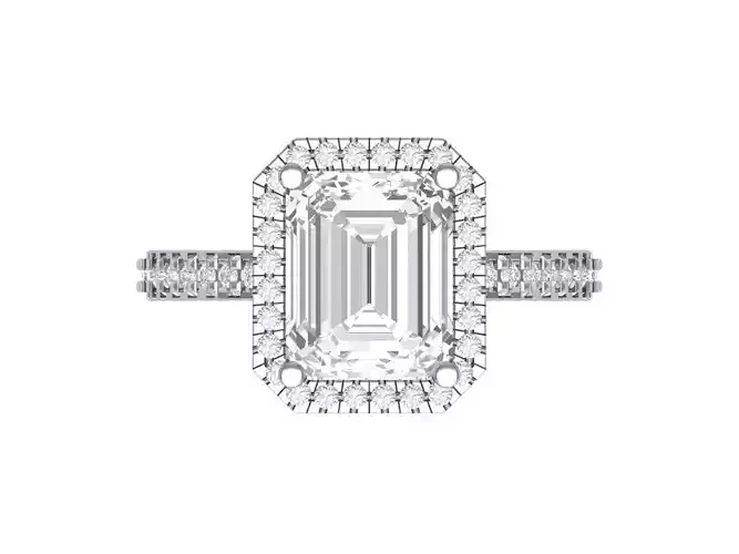 Emerald Radiant Ring 3D print model