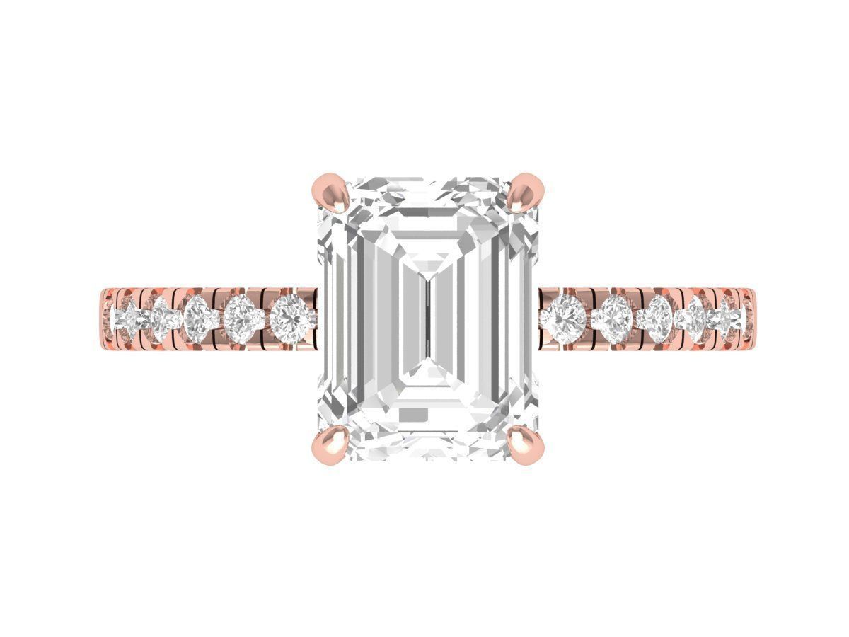 Emerald Art Deco Ring 3D print model_4