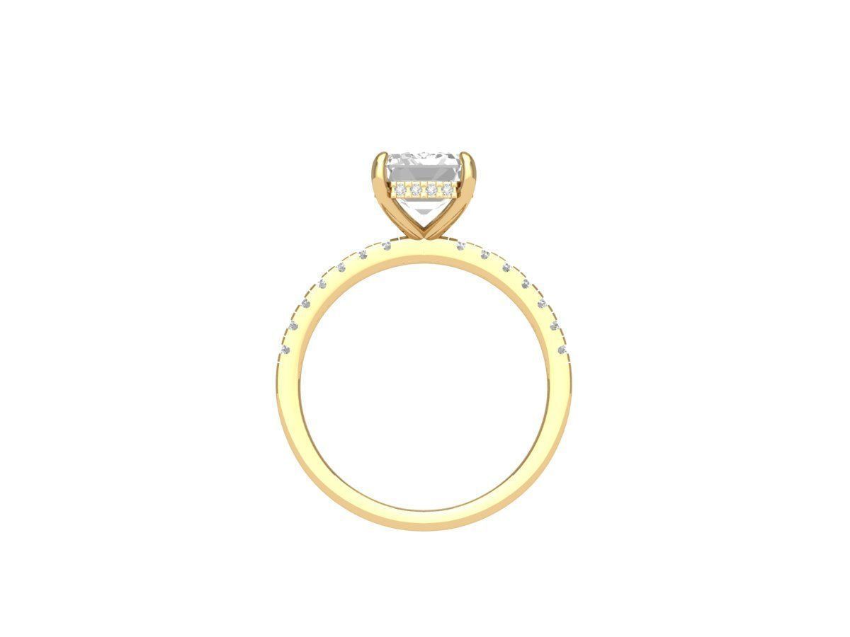 Emerald Art Deco Ring 3D print model_8