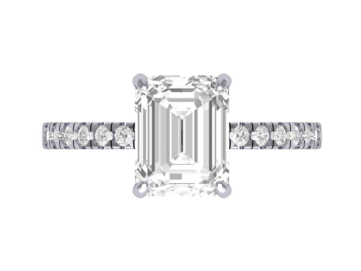 Emerald Art Deco Ring 3D print model_5