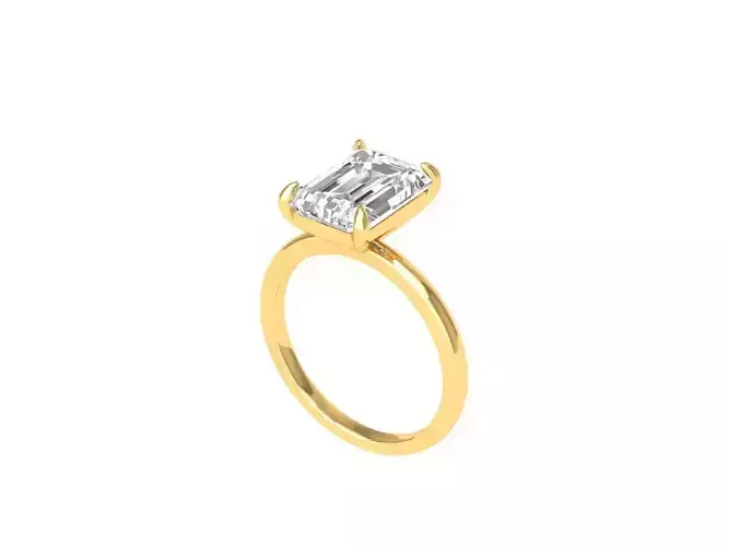 Emerald Solitaire Ring